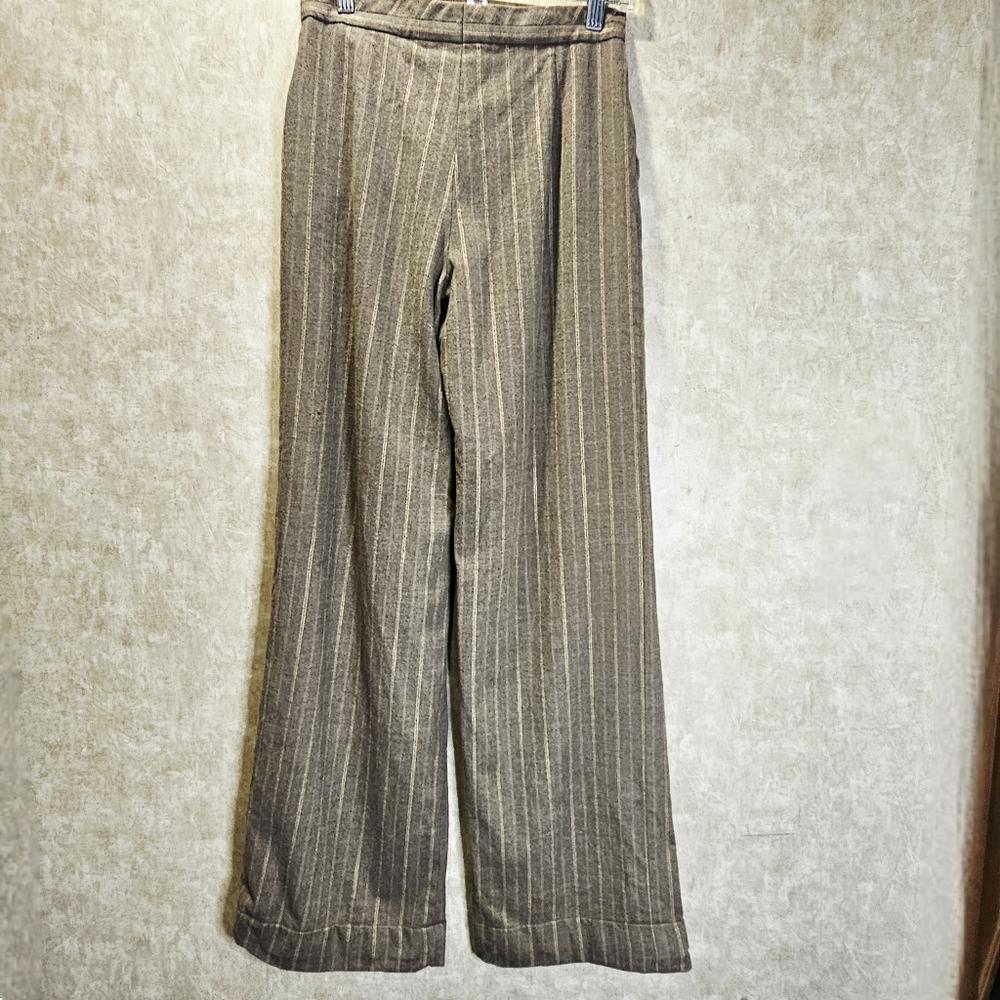Escada Wool Striped Wide-Leg Trousers Women's Size 26x32 - Picture 9 of 10